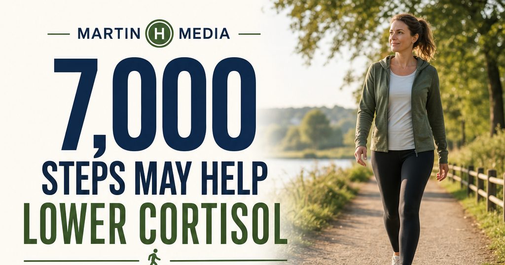 How many steps a day to lower cortisol
